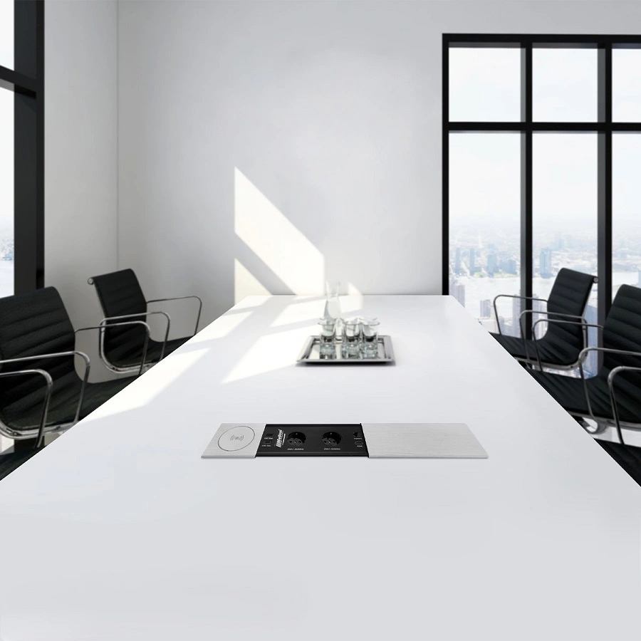 پریز کابینتی کشویی چندمنظوره نستک با شارژر وایرلس